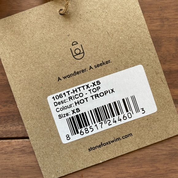 Stone Fox Swim Rico Bikini Top Hot Tropix Size XS - Picture 5 of 8